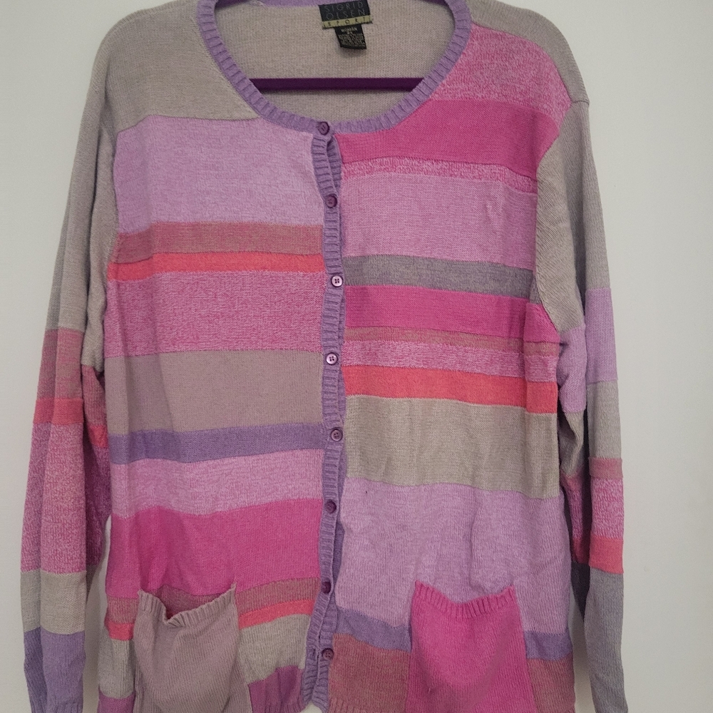 Signed Olson cotton cardigan